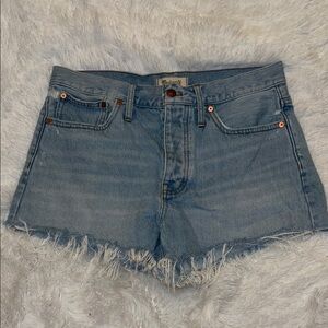 Madewell Relaxed Denim Shorts Size 28 Button Fly